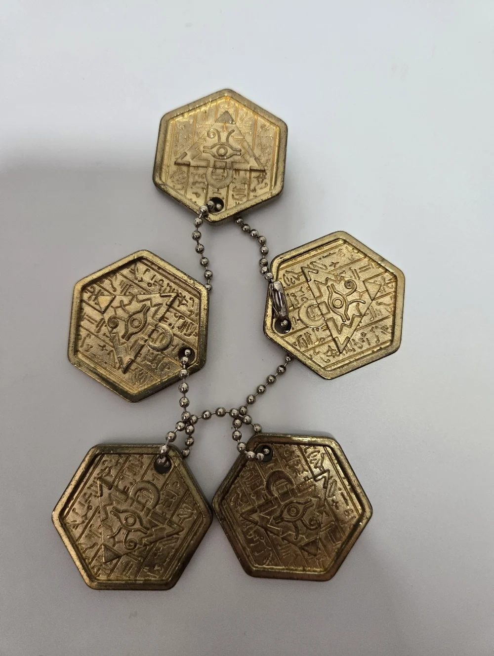 Lot of Vintage Yu-Gi-Oh Hexors Battle Tiles Medallions Metal Pendants Takahashi